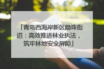 青岛西海岸新区隐珠街道：高效推进林业执法，筑牢林地安全屏障