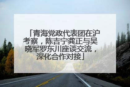 青海党政代表团在沪考察，陈吉宁龚正与吴晓军罗东川座谈交流，深化合作对接