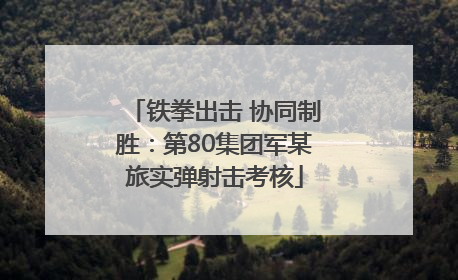铁拳出击 协同制胜：第80集团军某旅实弹射击考核