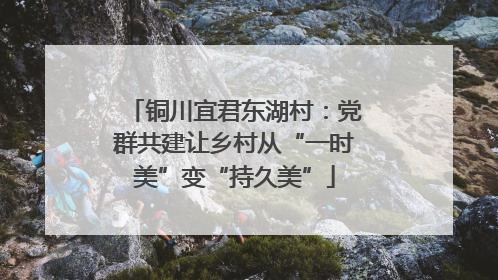 铜川宜君东湖村：党群共建让乡村从“一时美”变“持久美”
