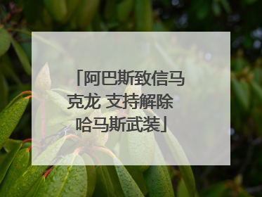 阿巴斯致信马克龙 支持解除哈马斯武装