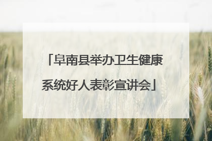 阜南县举办卫生健康系统好人表彰宣讲会