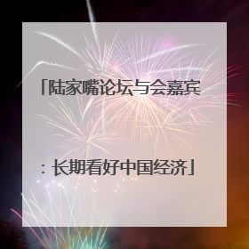 陆家嘴论坛与会嘉宾：长期看好中国经济