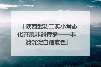 陕西武功二实小常态化开展非遗传承——非遗沉淀自信底色