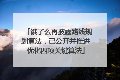 饿了么再披露路线规划算法，已公开并推进优化四项关键算法