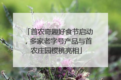 首农奇趣好食节启动，多家老字号产品与首农庄园樱桃亮相