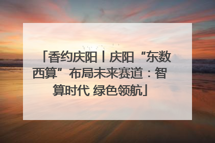 香约庆阳丨庆阳“东数西算”布局未来赛道：智算时代 绿色领航