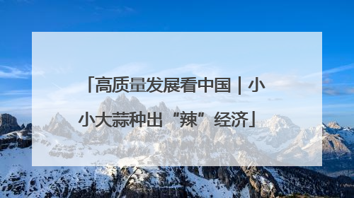 高质量发展看中国｜小小大蒜种出“辣”经济