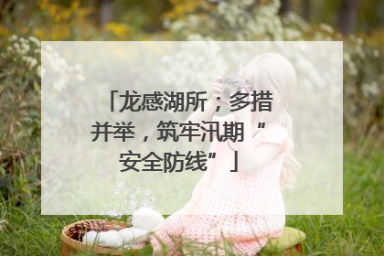 龙感湖所；多措并举，筑牢汛期“安全防线”
