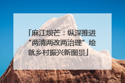 麻江坝芒：纵深推进“两清两改两治理”绘就乡村振兴新图景