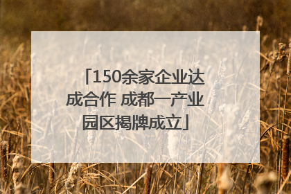 150余家企业达成合作 成都一产业园区揭牌成立