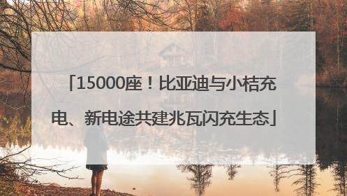 15000座！比亚迪与小桔充电、新电途共建兆瓦闪充生态