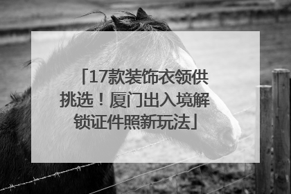 17款装饰衣领供挑选！厦门出入境解锁证件照新玩法