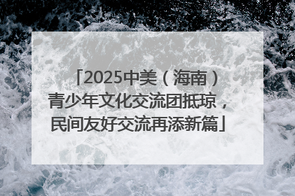 2025中美（海南）青少年文化交流团抵琼，民间友好交流再添新篇