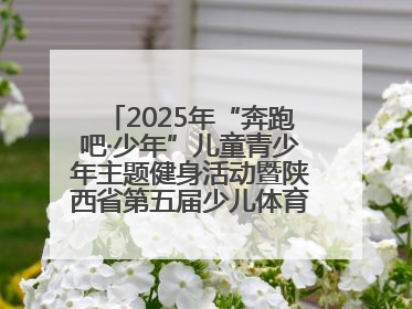 2025年“奔跑吧·少年”儿童青少年主题健身活动暨陕西省第五届少儿体育嘉年华活动将于6月14日正式举办