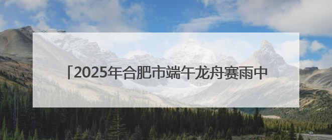 2025年合肥市端午龙舟赛雨中开赛 29支龙舟队龙舞少荃湖
