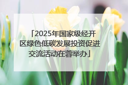 2025年国家级经开区绿色低碳发展投资促进交流活动在蓉举办