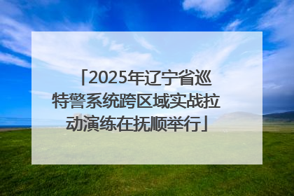 2025年辽宁省巡特警系统跨区域实战拉动演练在抚顺举行