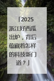 2025浙江好西瓜出炉，背后蕴藏着怎样的科技新门道？