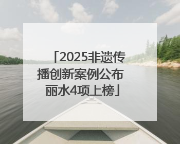 2025非遗传播创新案例公布 丽水4项上榜