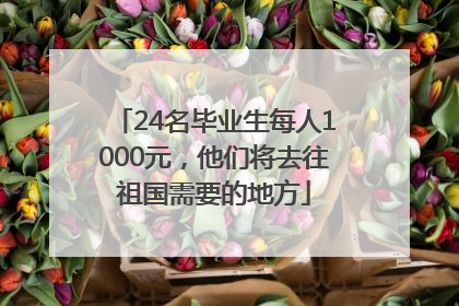 24名毕业生每人1000元，他们将去往祖国需要的地方