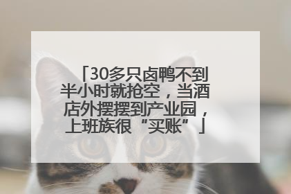 30多只卤鸭不到半小时就抢空，当酒店外摆摆到产业园，上班族很“买账”