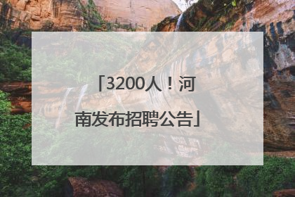 3200人！河南发布招聘公告