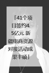 41个项目签约4.5亿元 新疆电商资源对接活动成果丰硕