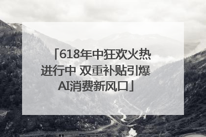 618年中狂欢火热进行中 双重补贴引爆AI消费新风口