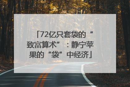 72亿只套袋的“致富算术”：静宁苹果的“袋”中经济