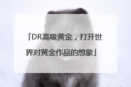 DR高级黄金，打开世界对黄金作品的想象